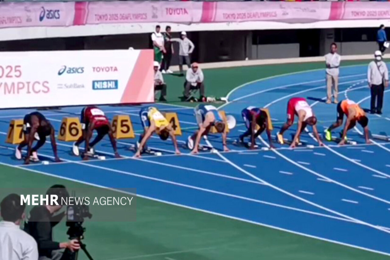 طارق عبیات در دوی ۱۰۰ متر المپیک ناشنوایان